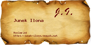 Junek Ilona névjegykártya