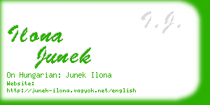 ilona junek business card